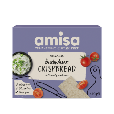 Amisa Organic Buckwheat Crispbread 12x120g