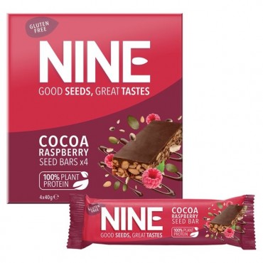 NINE Cocoa Raspberry Seed Bar 12x4x40g
