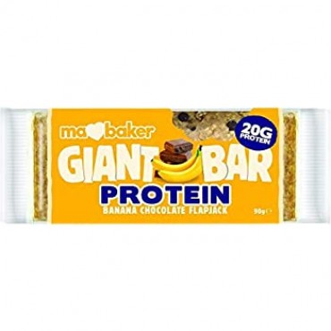 Ma Baker Giant Bar Protein Banana Chocolate Flapjack 20 x 90g