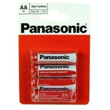 Panasonic Zinc Carbon AA Batteries 4 Pack