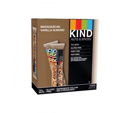 Kind Madagascan Vanilla Almond Bars 40g x 12