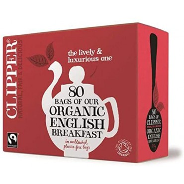 Clipper Organic English Breakfast 80 Bags x 4