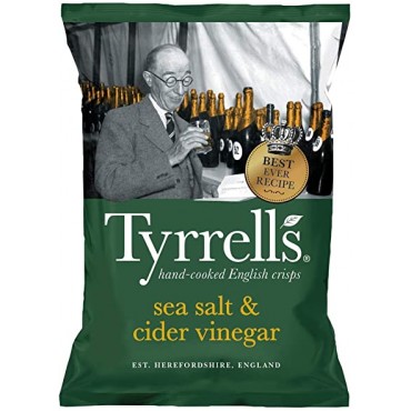 Tyrrell's Sea Salt & Cider Vinegar Crisps 12 x 150g