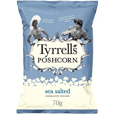 Tyrrells Popcorn Sea Salted 12 x 70g