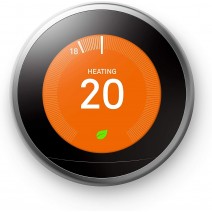 Google Nest Learning Thermostat 3rd Generation, Stainless Steel - Smart Thermostat (Refurbished)