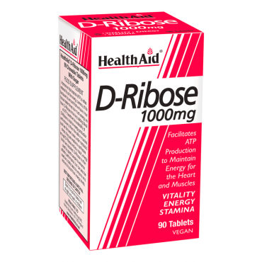 Health Aid D-Ribose 1000mg 90 Tabs