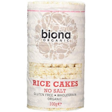 Biona Organic Rice Cakes No Salt 12 x 100g