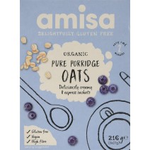 Amisa Organic Pure Porridge Oats 216g
