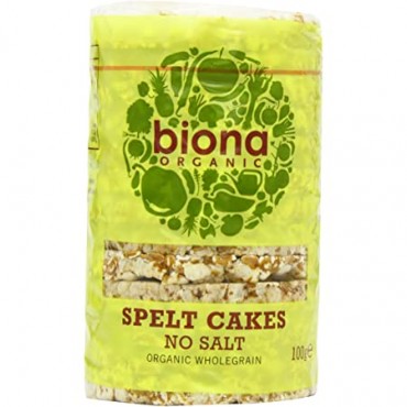 Biona Spelt Cakes Organic No Salt 12 x 100g