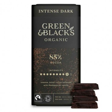 Green & Blacks Dark Chocolate Bar 85% Cocoa 90g x 14