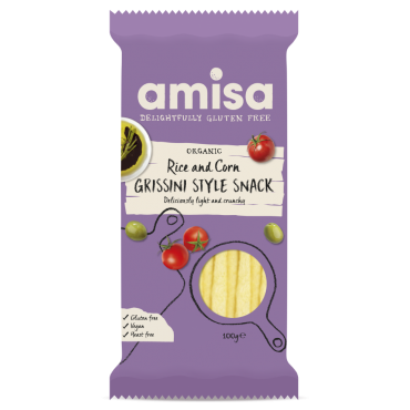 Amisa Organic Corn & Rice Grissini 12x100g