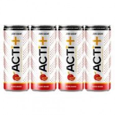 Acti+ Clean Energy Nootropic Drink Blood Orange & Lime 250ml x 4