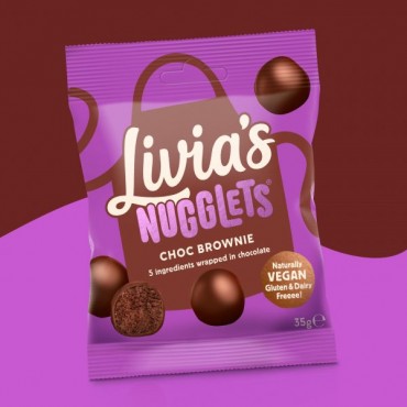 Livia's Nugglets Raw Chocolate Brownie 9 x 35g