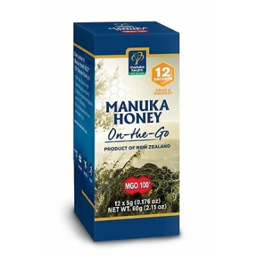 Manuka Health MGO™100+ Manuka Honey Snap-Pack - Pack of 12 - On the Go