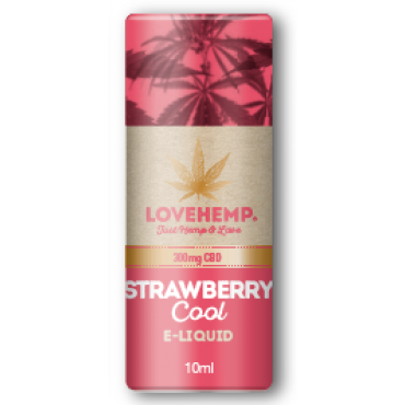 Love Hemp Strawberry Cool E Liquid 300mg CBD 10ml
