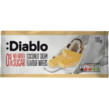 Diablo Coconut Cream Flavour Wafers 42 x 110g