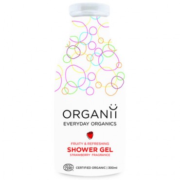 ORGANII Shower Gel Strawberry Fragrance Organic (Ecocert) 300ml x 6