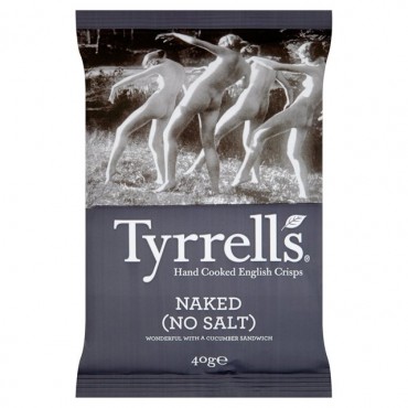 Tyrrells Hand Cooked Naked Crisp 40g