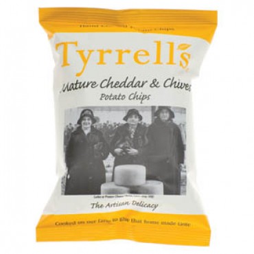 Tyrrells Cheese & Chive Potato Crisps 40g