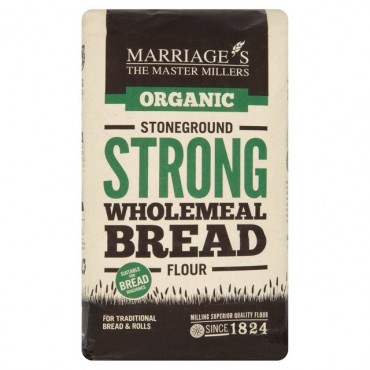 W H Marriages Organic Strong Stoneground Wholemeal Flour 1kg
