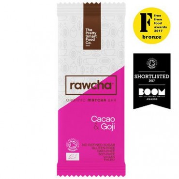 Rawcha Organic Matcha Bar with Cacao & Goji 30g