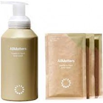 AllMatters Powder to Foam Body Wash Starter Kit (Dispenser & 3 Refills)