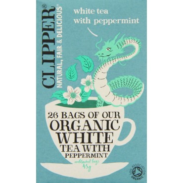 Clipper Organic White Tea with Natural Peppermint Flavour 26 Bags